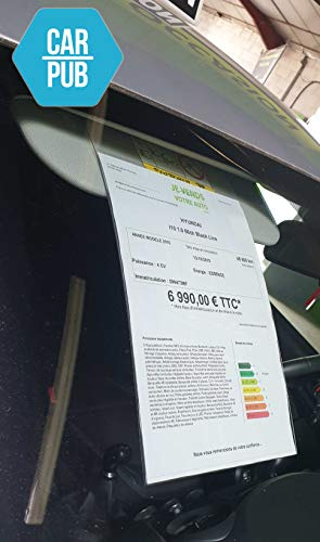 « Porte-affichette A4 Lexan® – La fiche véhicule Qui Reste Impeccable, en Toute Saison » 5 exemplaires
