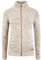 OXMO OXPhenix Damen Strickjacke Grobstrick Cardigan Strickcardigan mit Stehkragen Reißverschluss 100% Baumwolle Regular fit, Größe:XL, Farbe:Dune (795409)
