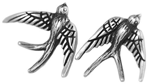 Helen de Lete S925 Sterling Silber Vintage Schwalbe Vogel Ohrstecker, Sterling Silber