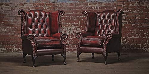 jvmoebel Echter Chesterfield Ohrensessel Sessel Couch Sofa Polster Sitz Lounge Antik