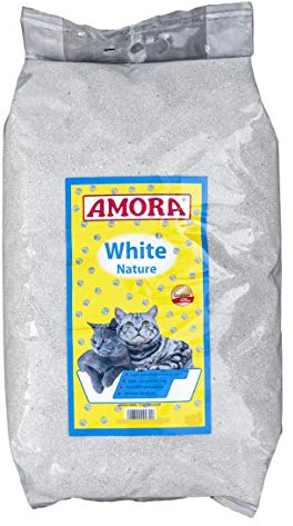 Amora White Katzenstreu m. Babypuderduft 8Liter