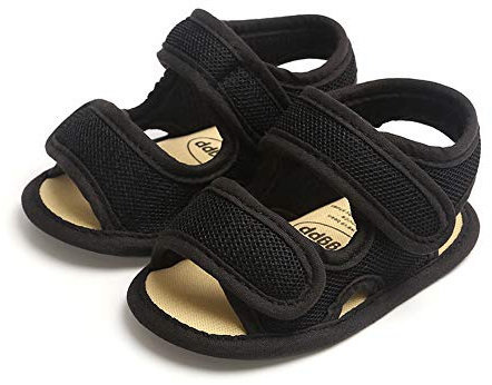 Sawimlgy Baby Girls Boys Sandals Summer Canvas 2 Strap Hook Loop Shoe Soft Sole Mesh Infant Toddler First Walkers Beach Shoes