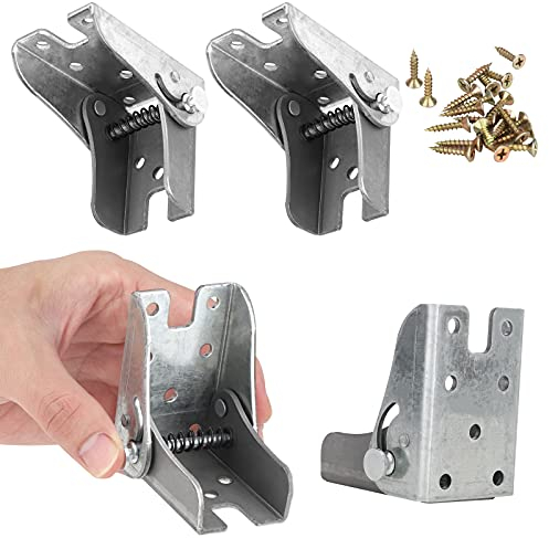 95Street Bisagras Plegables Patas,4 Piezas Bisagra de Pata de Mesa Plegabl,Patas Plegables Extensión,Soporte de Pierna de Mesa de Trabajo Plegable de Bricolaje para Patas de Silla, Mesa, Muebles