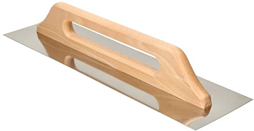 KOTARBAU® Cazzuola lisciante in acciaio inox 480 mm dentatura spatola lisciante con manico in legno