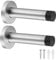 KVELEE 2 PCs Wall Mounted Door Stopper | Heavy Duty Stainless Steel Door Stops with Rubber Buffer | Doorstop with Screws and Anchors for Indoors to Protect Walls