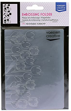 Vaessen Creative 100605-016 Prägefolder, Rankenmuster, 14,6 x 10,8 x 0,5 cm, 1 Stück, für Geburtstagskarten, Geburtskarten, Weihnachtskarten und Papierbasteleien, transparent, 14.6 x 10.8 x 0.5 cm