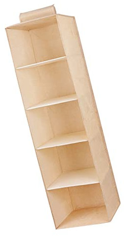 MYSUNBAR Hängeregal Stabiler Hängeorganizer Kleiderschrank Organizer Hängeaufbewahrung Schrank Organizer, 5 Gitter