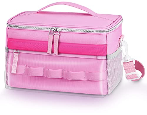 KENOBEE Bag for Toniebox, Large Capacity Carry Bag for Toniebox Starter Set, Audio Figures, Headphones and Accessories, Travel Bag for Toniebox (Bag Only), pink