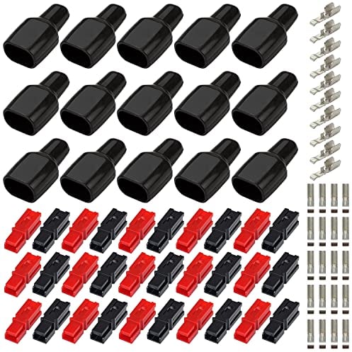 GTIWUNG 15 Pair 30A & 45A Quick Disconnect Power Terminals Connectors, Red Black Quick Connect Battery Connector Modular Power Connectors Set, AWG12-16