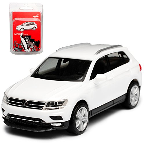 Volkwagen T*I*G*U*A*N II Weiss 2. Generation Ab 2015 Bausatz Kit H0 1/87 Herpa Modell Auto mit individiuellem Wunschkennzeichen