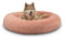 lionto Donutbett für Hunde und Katzen, Flauschiges Hundebett rund für kleine und große Heimtiere, Ø 120 cm, weiches Katzenbett aus kuscheligem Plüsch, Hundekissen mit extra Dicker Füllung, rosa