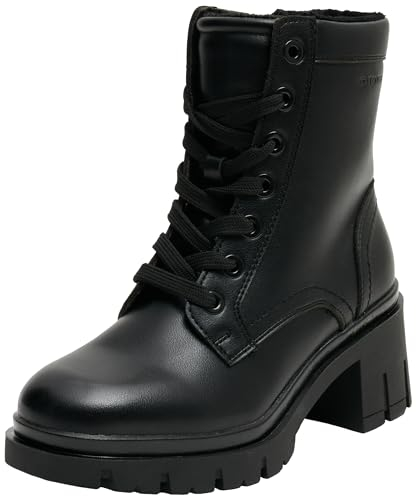 Tom Tailor Damen 6390410003 Mode-Stiefel, Black, 38 EU