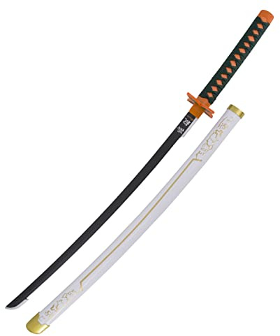 AMONT – Replik des Japanischen Katana aus Bambus – Kochou Shinobu-Modell aus Holz – Demon Slayer-Serie – 105 cm