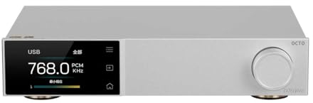 TOTAUDIO Topping D70 Pro Octo DAC stazionario con Bluetooth e Display, Bluetooth 5.1, LDAC, Aurora Interface, RCA, XLR (argento)