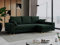 MKS MEBLE Ecksofa - L-Form Sofa mit Schlaffunktion - Wohnlandschaft L Form, Ecksofa mit Schlaffunktion und Bettkasten, Schlafsofa mit Bettkasten, Couch mit Schlaffunktion - Grün Dorian