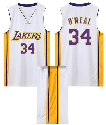 Basketball Trikot Set für Kinder/Erwachsene - Shirt und Shorts, Ärmelloses Jersey, 2-Teiliger Anzug, T-Shirt Weste + Shorts Weiß S