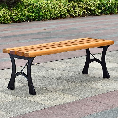 Bankgestell,gartenbank Metall,gartenbank Wetterfest,sitzbank Outdoor,sitzbank Garten,tischbeine Aus Metall, Tischplatte Aus Massivholz, Ohne Rückenlehne, Geeignet Für Gärten Und Parks 180cm/70.9in