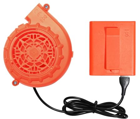 Anroong Upgraded Mini Blower Fan for Inflatable Costume Battery Case for Blow Up Halloween Costume (Orange