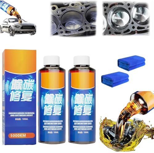 Engine Carbon Removal Repair Agent, Highly Effective Engine Anti-Wear Protectant, Carbon Removal and Repair Oil for Car, Noise Reduction, Anti-Shaking And Fuel Efficient (2pcs)
