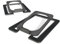 AZATOM Equinox M3 Speaker Stands | 15° Angled Desktop Stands with Foam Padding, 155mm x 115mm, Anti-Vibration Mount for Small Speakers, Universal Fit (Matt Black)
