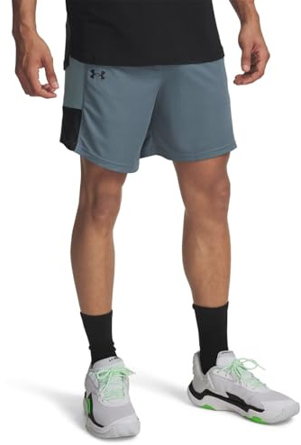 Under Armour Herren Zone 7 Short, Kurze Sporthose mit Elastikbund und Zugkordel, leichte Gym Shorts, atmungsaktive & schnelltrocknende Trainingsshorts für Männer,Jasper Blue / / Serpentine,XL
