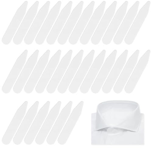 OQKAHIV 50er Set Kragenstäbchen für Herrenhemden, Hemdkragen Stäbchen, Hemdhalter Herren Kragenverstärker aus Stäbchen Hemdkragen Einsatz Herren Kragenstäbchen Plastik für Herren Vater Ehemann Hemd