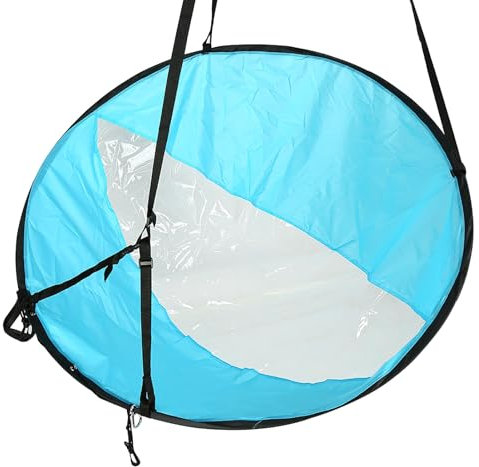 Kajak-Segel, 108 cm, Faltbares Kajak-Wind-Paddle-Board-Segel mit Klarem Fenster, Paddle-Board-Segel, Kajak-Segel-Set für Kajaks, Kanus, Schlauchboote, Boote (Blue)