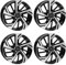 4x Autec Felgen RIXON 8.5x19 ET36 5x112 Schwarz poliert kompatibel mit Mercedes-Benz C E S GLA A EQB SLK CLA GLB AMG B EQE EQS Vito GLC