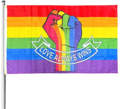 SilverChry Bandera Lgbt 150 * 90cm, Bandera del Pride Flag, Bandera Rainbow Pride Gay, Bandera Arcoiris Exterior, Gay Flag, Bandera Gay Decoracion, Bandera Arcoiris Orgullo Gay LGBTQ (color 2)