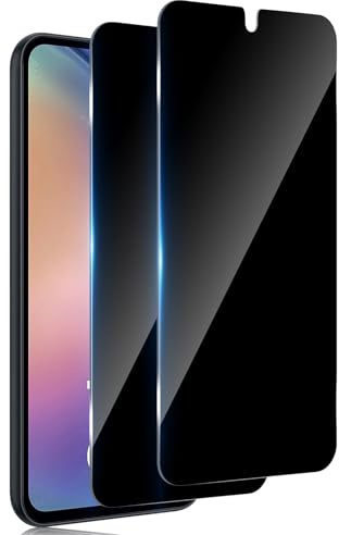TUTUO Sichtschutz Schutzfolie für Samsung Galaxy A54 5G für Panzerglas, [2 Stück] Antispy Panzer Schutz Glas, 9H Härte Anti-Spähen Privacy Folie, Anti-Kratzer Schutzglas - Schwarz
