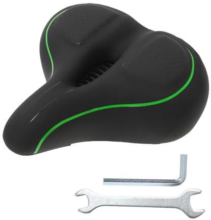 BULLSPANN Fahrradsattel Mit Werkzeug Grün 1 STK Stoßdämpfend Für Fahrrad | Ergonomisch, Komfortabel, Polyurethan, 27x24cm, Für Fitnessrad, Rennrad, City, MTB, E-Bike