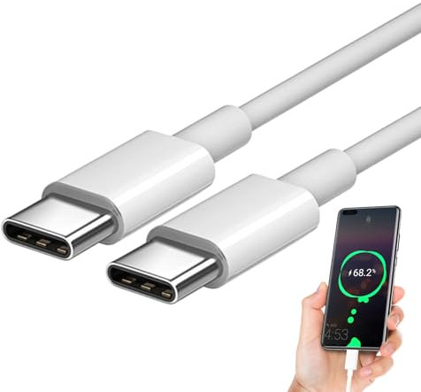 Câble Type C Type C - Câble USB C USB C | Cordon Chargeur 120W 1m de long | Quick Connect Double Ports de type C, sortie 6A pour ordinateurs portables, tablettes, smartphones, charge