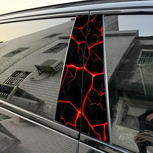 2pcs Waterproof Sun Protection Auto-B-Säulen-Aufkleber, 19,69 x 9,84 Zoll, personalisiertes Vinyl-Aufkleber-Set für Fahrzeugtürsäulen, wasserfester Auto-B-Säulen-Aufkleber für Autos, Lieferwagen, SUVs
