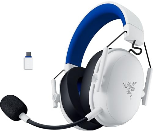 Razer BlackShark V3 X HyperSpeed PlayStation - Casque Esport sans Fil - Ultra-léger 270g - Transducteurs Triforce 50mm - Microphone Amovible - HyperSpeed 2,4 GHz & Bluetooth - PS5/PC | Blanc