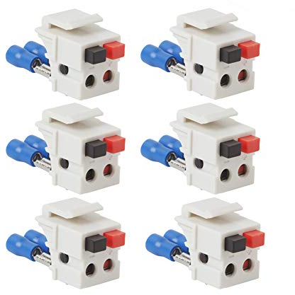 TENINYU Duales Lautsprechermodul Keystone weiß, Installationsausrüstung/Wandstecker/Einsätze (6 Stück)