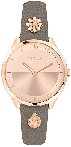 FURLA Damen Analog Quarz Uhr mit Leder Armband R4251112506