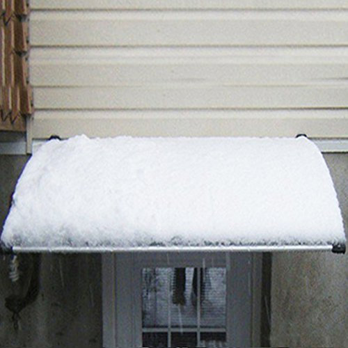 Vordach für Haustür ,Aluminium und Polycarbonat Überdachung Haustür, UV-Schutz Pultbogenvordach Pultvordach für Garage Balkon Fenster Haus,100*150cm