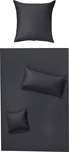 Erwin Müller Bettwäsche Amberg Interlock-Jersey anthrazit Größe 1x 135x200 cm + 1x 40x80 cm