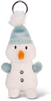 Nici 42003 Winter Schlüsselanhänger Schneemann Flakejake, 10 cm, weiß