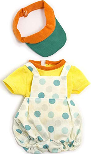 Miniland Set Puppenkleidung 40cm, Sommeroverall mit T-Shirt und Cap