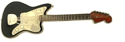 JAGUAR BLACK GUITAR ENAMEL PIN BADGE (PB91) A GREAT GIFT