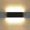 KAWELL 20W Modern Wandlampe LED Wandleuchte Up Down Aluminium Wandbeleuchtung Wasserdicht IP65 Innen Außen für Schlafzimmer Badezimmer Wohnzimmer Flur Treppen Korridor, Schwarz 3000K
