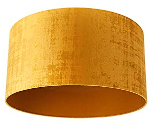 QAZQA Klassisch I Antik Velours Lampenschirm Gold I Messing 50I50I25,