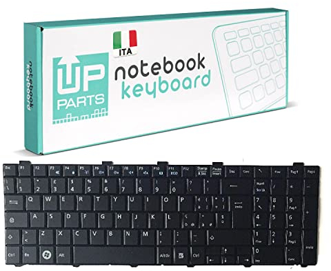 UP PARTS® - Italienische Firma - Italienische Tastatur für Fujitsu LifeBook A530, LifeBook AH530, LifeBook AH531, LifeBook NH751, Lifebook AH512, Lifebook S26391-F167-B225 (mit schwarzem Rahmen)
