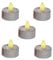 Widdle Gifts Ltd Flickering LED Glitter Tea Lights Pack of 5 - Silver 4488