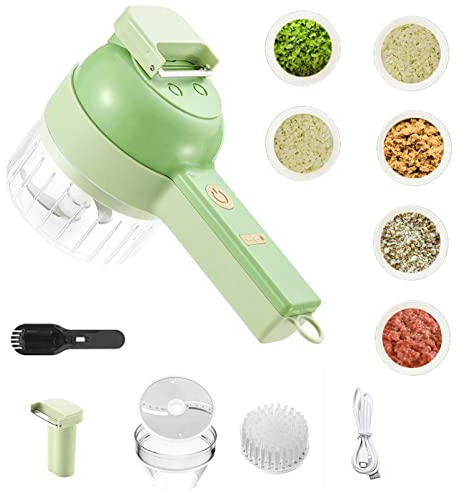 Mini robot da cucina trita aglio - Mini Robot Da Cucina Elettrici, Tritaverdure - Robot da cucina portatili senza fili, tritacarne per cipolle, tritacarne per verdure, affettatrice per verdure Gaoxing