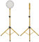 Pronomic DA-45S GD Ständer für Dartscheibe - Dartboard Halterung - Dartständer aus goldfarbenem Stahl - stufenlos höhenverstellbar - Gold