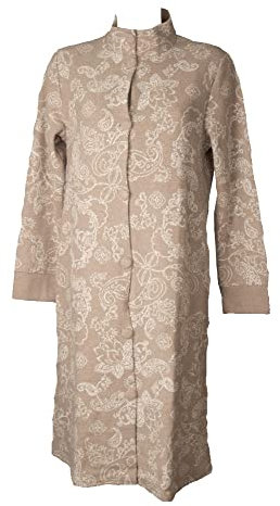 RAGNO Vestaglia da camera donna calda e morbida con colletto e bottoni invernale articolo DF13NR, 799F Fantasia pupa, 44