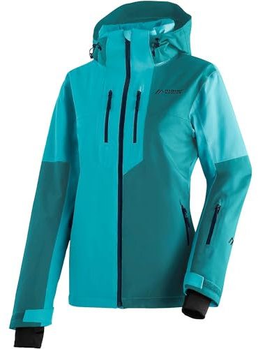 Maier Sports Manzaneda, Warme Damen Skijacke, Wasserdichte Winterjacke mit 2-Wege-Stretch, mTEX Wetterschutz und mTHERM für hohen Wärmerückhalt, PFC-frei, Grün, 42