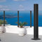 Glas Geländerpfosten Glashalter Edelstahl Außenbereich Glasgeländerpfosten für Terrasse / Balkon / Patio / Pools, Quadratisch Glas Zaun Geländerklammer, Rostfreier Stahl Zaunpaneele Pfosten ( Color :